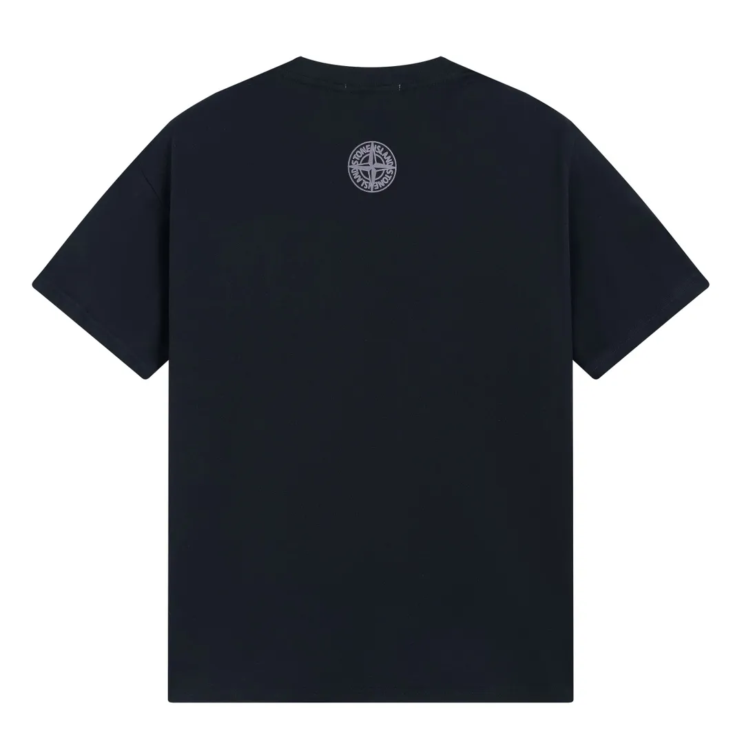 W659#P110💰 [Stone lsland/Stone Island summer sci-fi compass printed short-sleeved T-shirt] ⚠️[Original creation with high control of details] -Made of 230g combed cotton 32-count double yarn, soft and comfortable to the touch, sweat-absorbent and breathable. -Simple basic and versatile style, original single quality, the first choice for couples. -Made by a large factory, four needles and five threads on the shoulder, neat alignment, high quality workmanship. -Same style for men and women, very versatile One piece by hand, the details are clearly visible. Color: Black White Size: M L